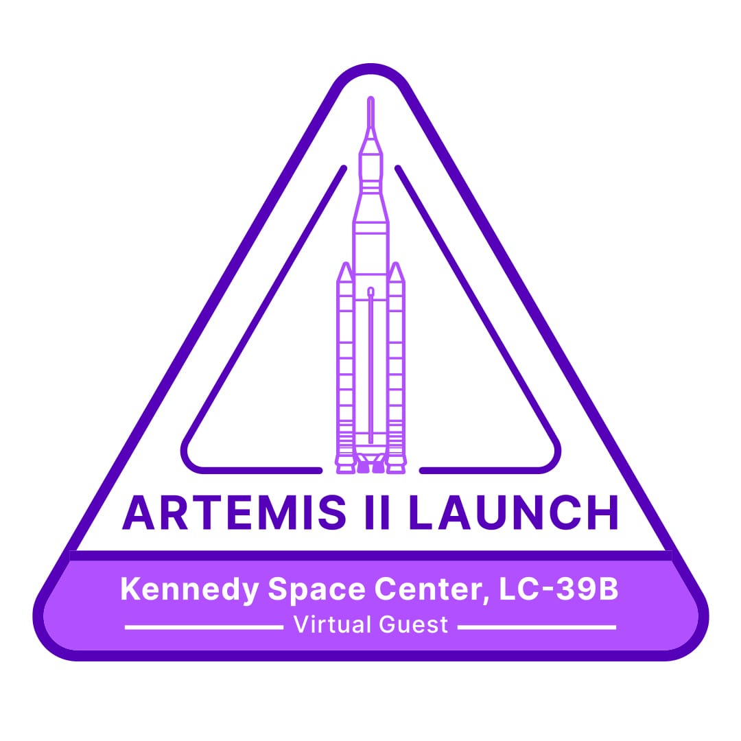 NASA Virtual Guest passport stamp for the Artemis II launch