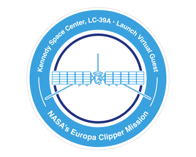 NASA Virtual Guest passport stamp for the Europa Clipper launch