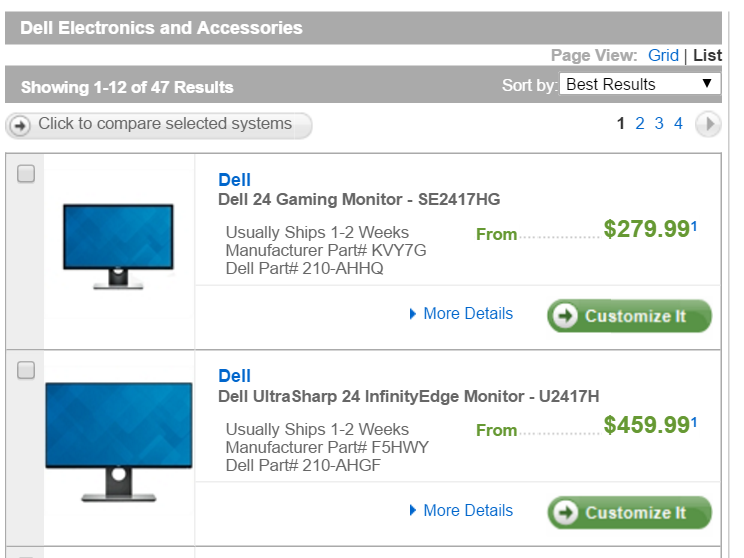 dell ecommerce screenshot